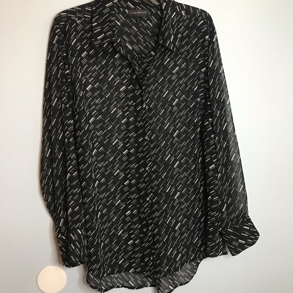 Lane Bryant Blouse Sheer Career SZ 18/20 L3